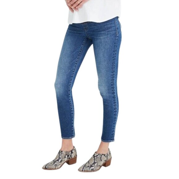 Madewell Over The Belly Skinny Crop Jeans Dewey Wash Tencel Edition Women's 26 - Picture 1 of 10